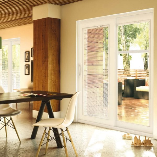 A home with a brand new sliding garden patio replacement door in Toronto