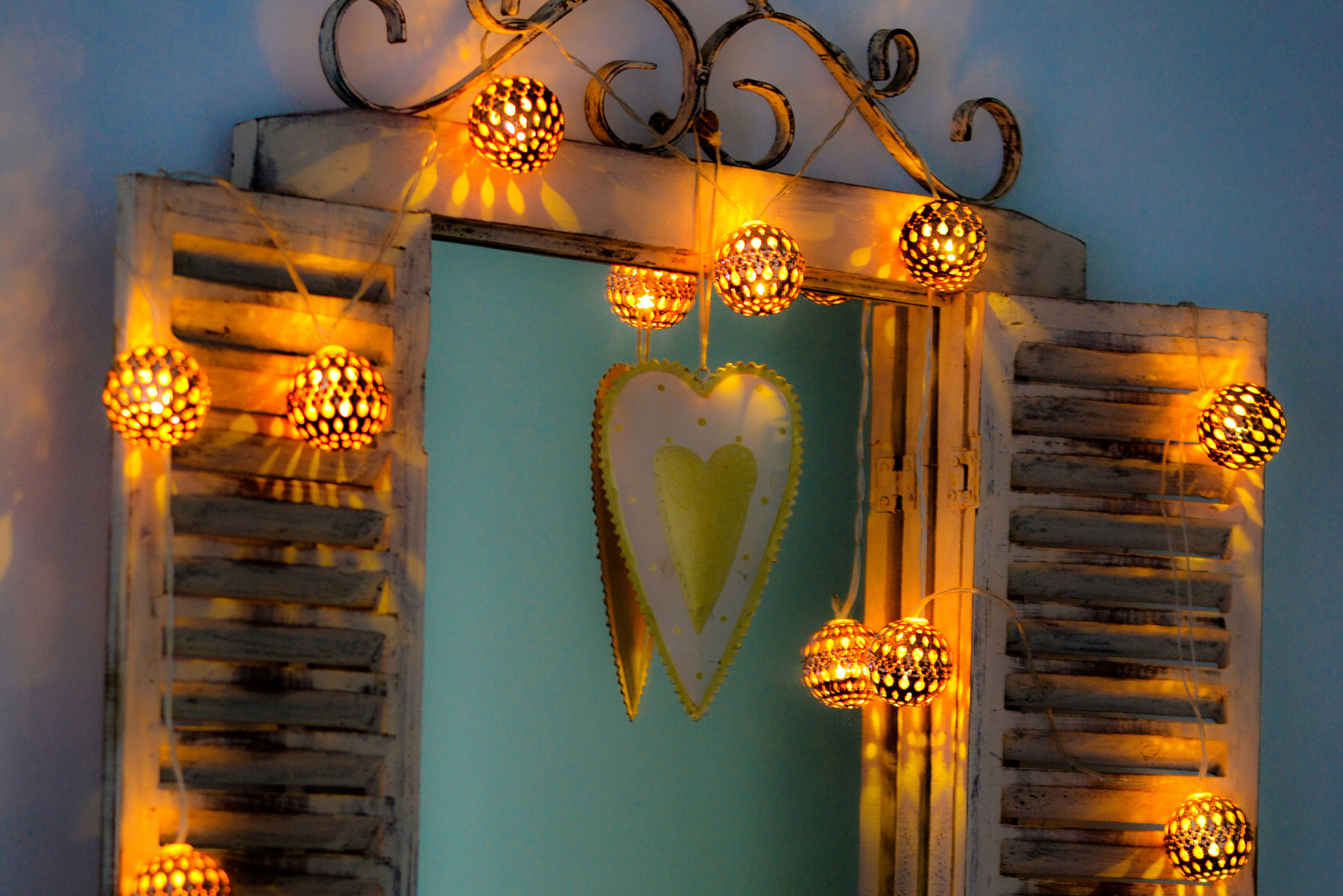 An old window repurposed into a mirror