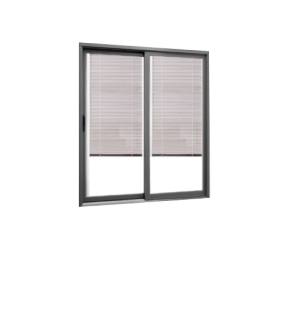 Clear Glass With Mini Blinds - Burano Doors 
