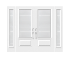 Double Door And Sidelights - Burano Doors 