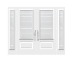 Double Door And Sidelights - Burano Doors 