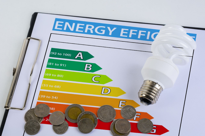 An energy efficiency chart.