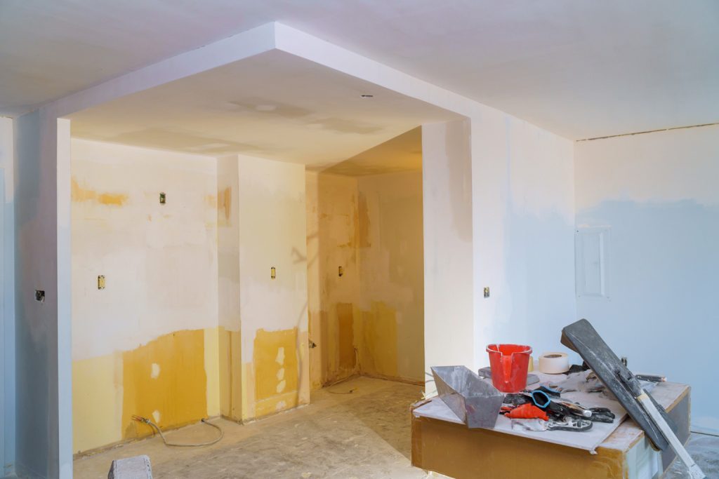Home with interior paint renovations 