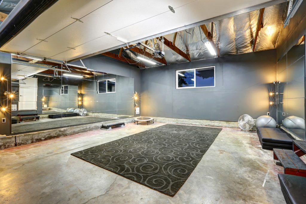 An unfinished basement renovation 